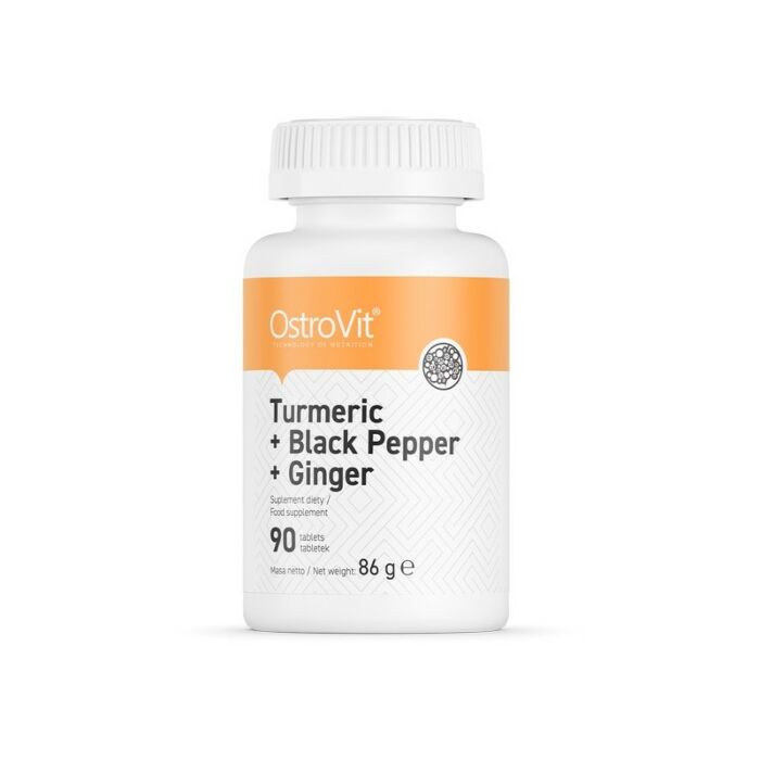 Куркумін OstroVit Turmeric+Black Pepper +Ginger 90 tabs