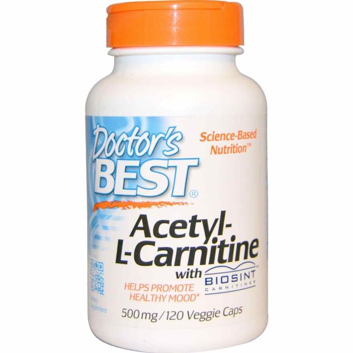 Л-карнітин Doctor's Best Acetyl-L-Carnitine Biosint 500 mg, 120 caps