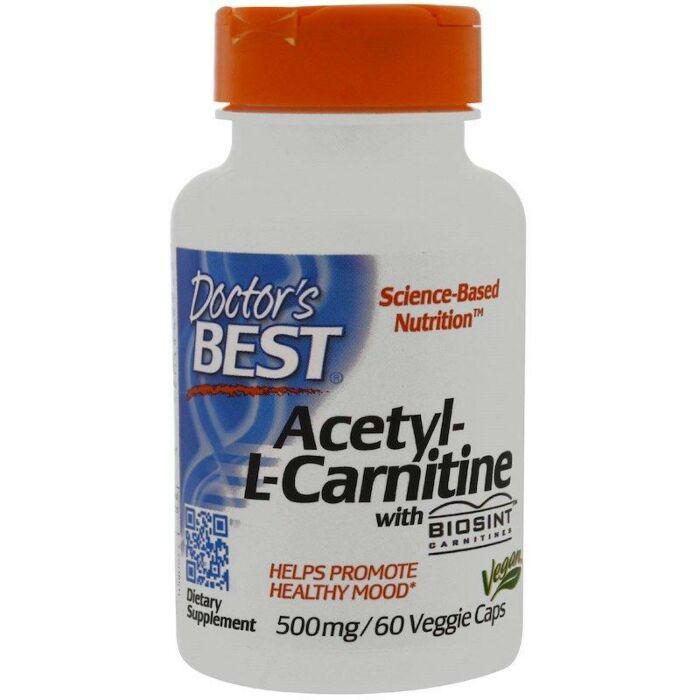 Л-Карнитин Doctor's Best Acetyl-L-Carnitine Biosint 500 mg, 60 caps