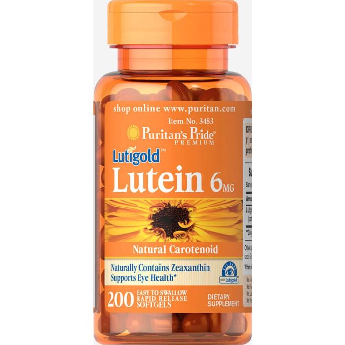 Для зору Puritans Pride Lutein 6 mg with Zeaxanthin 200 Softgels