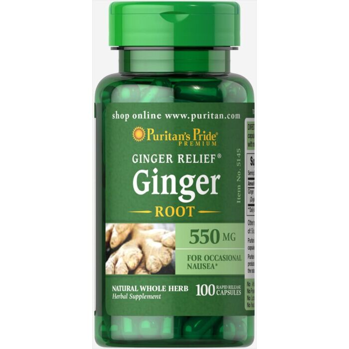 Для підвищення імунітету Puritans Pride Ginger Root 550 mg 100 capsules