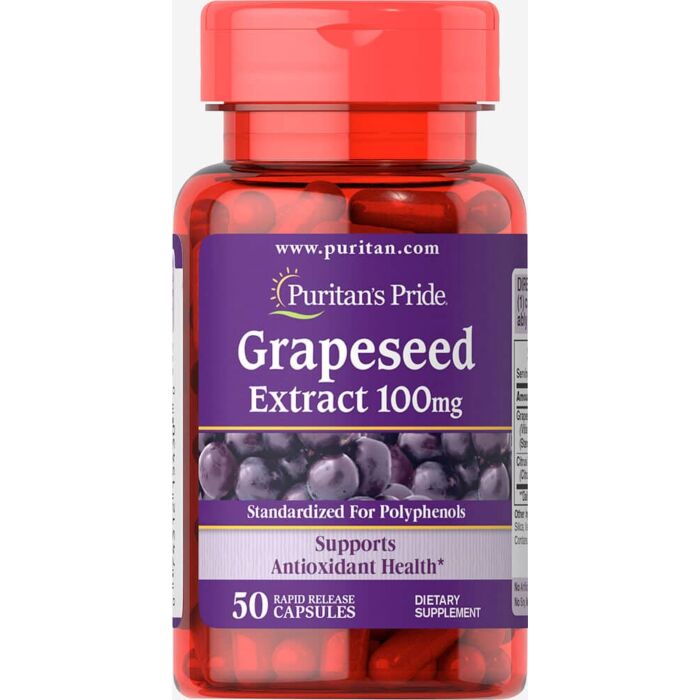 Антиоксиданти Puritans Pride Grape seed Extract 100 mg 50 Capsules