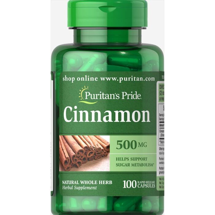 Антиоксиданти Puritans Pride Cinnamon 500 mg 100 caps