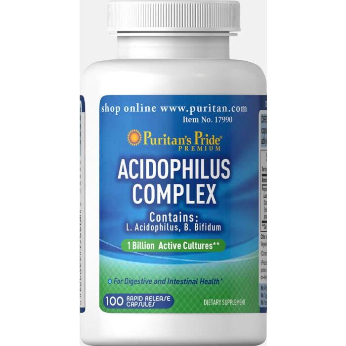 Puritans Pride Probiotic Acidophilus Complex 100 Capsules
