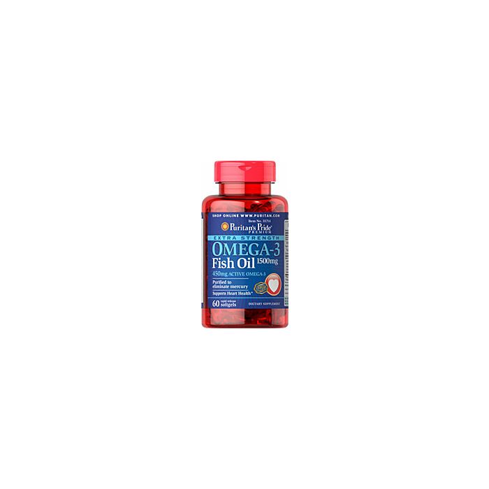 Puritans Pride Extra Strength Omega-3 Fish Oil 1500 mg 60 кап