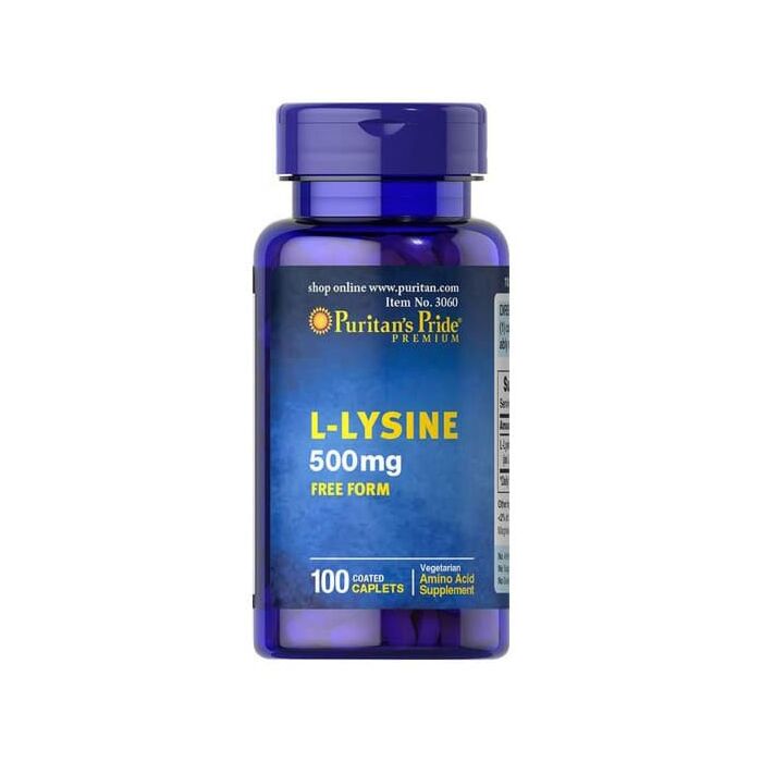Амінокислота Puritans Pride L-Lysine 500 mg 100 Caplets