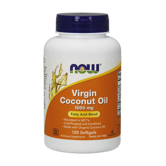 Для здоров'я шкіри NOW Virgin Coconut Oil 1000mg 120 softgels