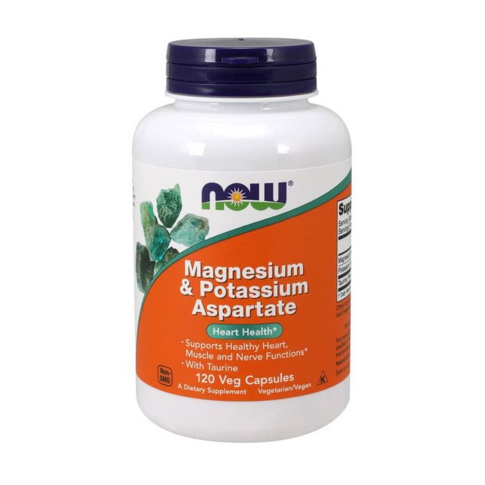 Магній NOW Magnesium and Potassium Aspartate 120 veg capsules