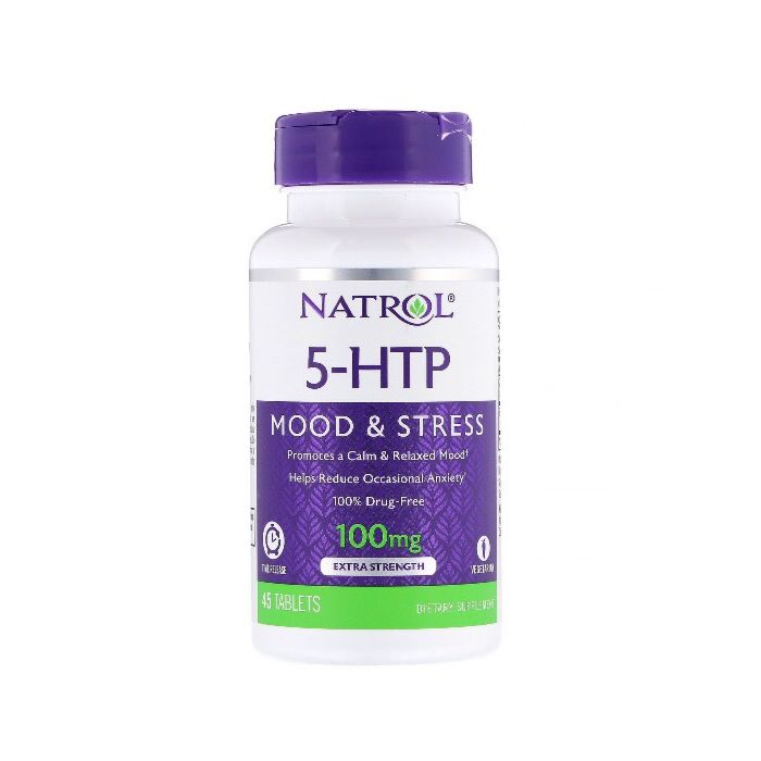 Для поддержки нервной системы Natrol 5-HTP 100mg T/R - 45 таб