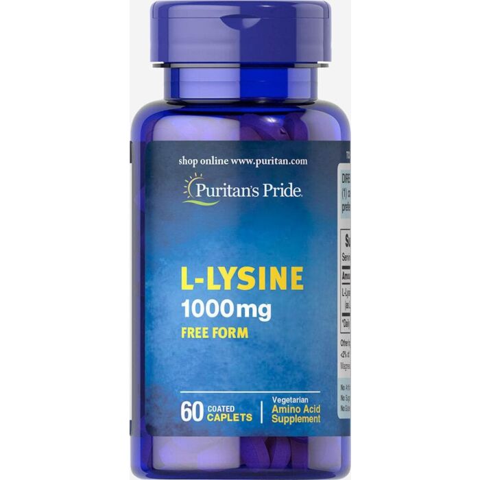 Амінокислота Puritans Pride L-Lysine 1000 mg 60 Caplets
