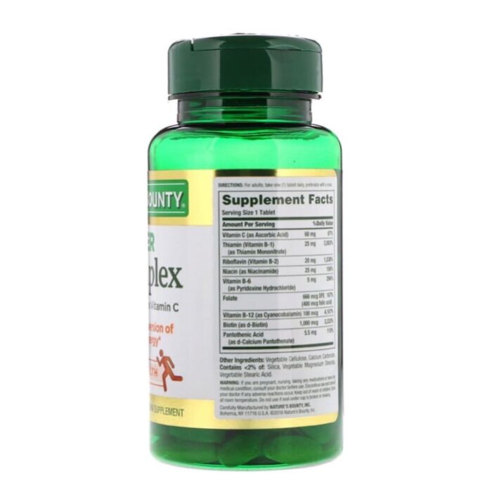 Витамин B Nature's Bounty Super B-Complex with Folic Acid Plus Vitamin C, 150 Coated Tablets