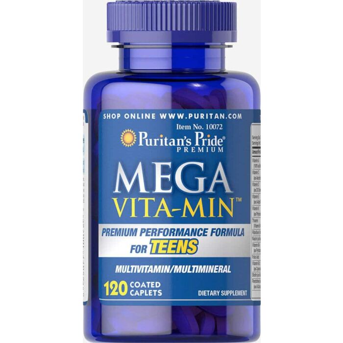Витамины для подростков Puritans Pride Mega Vita Min™ Multivitamins for Teens 120 Caplets