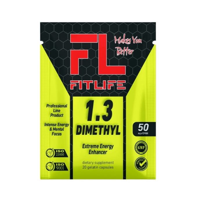 Предтренировочный комплекс FitLife 1.3-Dimethyl 20 капс