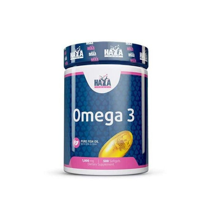 Омега жиры Haya Labs Omega 3 1000mg - 500 Softgels