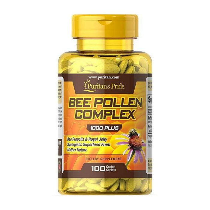 Антиоксиданты Puritans Pride Bee Pollen Complex 1000 mg 100 caps.