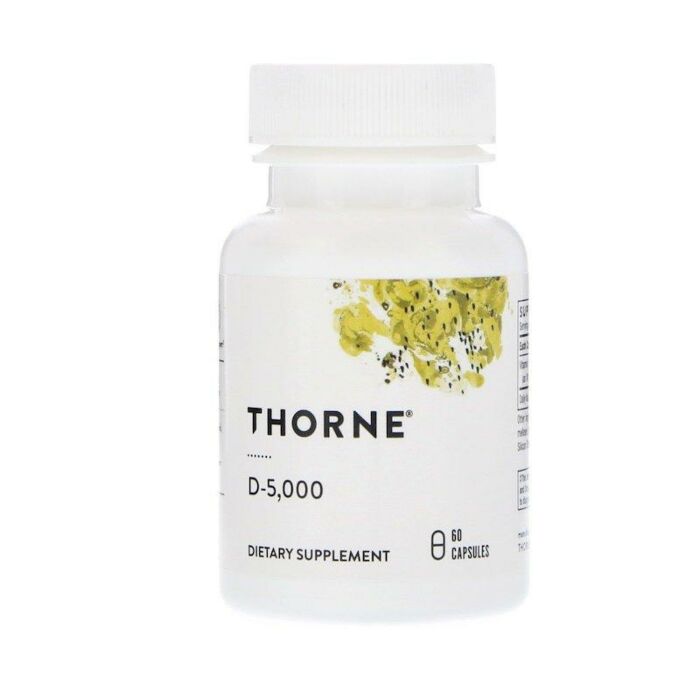Витамин D Thorne Research Витамин D3, 5000МЕ, 60 капсул