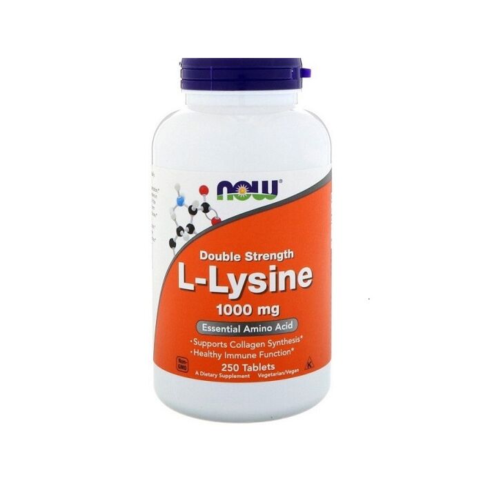 Амінокислота NOW L-Lysine 1000mg 250 tabs