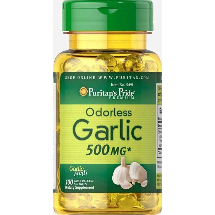Антиоксиданты Puritans Pride Odorless Garlic 500 mg 100 Softgels