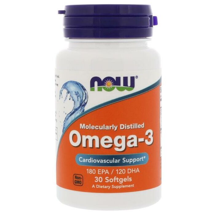 Омега жиры NOW Omega 3 - 30 softgels