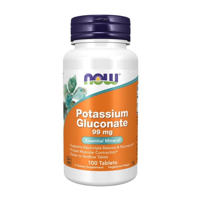 Минералы NOW Potassium gluconate 99 mg100 tablets (NOW)