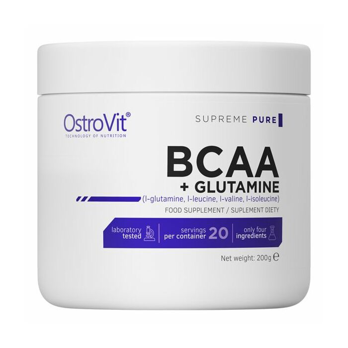 БЦАА, Глутамін OstroVit BCAA + L-Glutamine 200 грамм