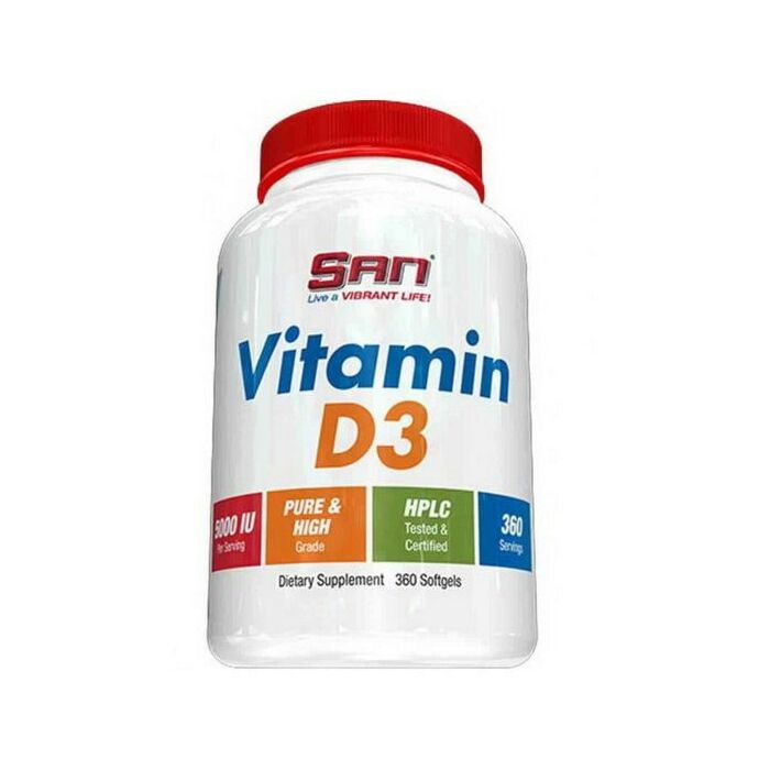 Витамин D SAN Vitamin D3 5000 IU - 360 caps (EXP 03/24)