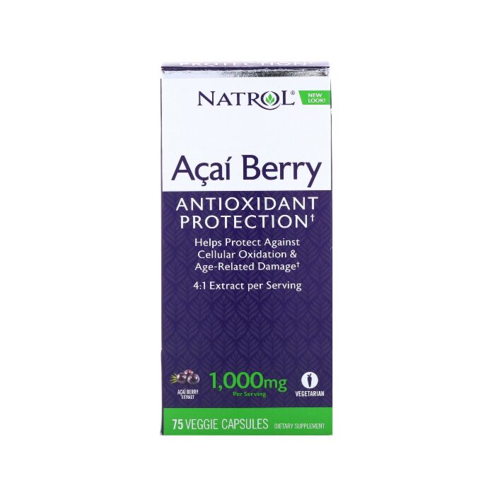Антиоксиданти Natrol AcaiBerry 1000mg - 75 вег.капс