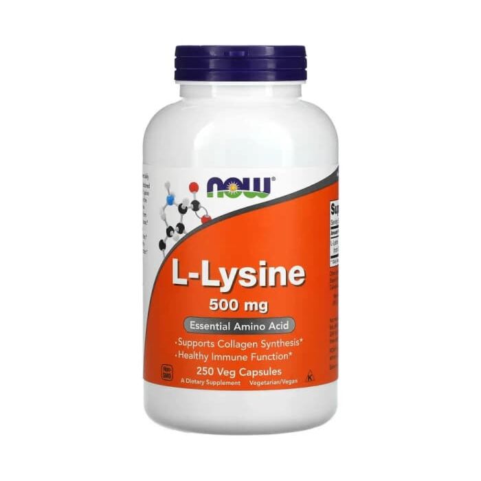Аминокислота NOW L-Lysine 500 mg 250 vegan capsules
