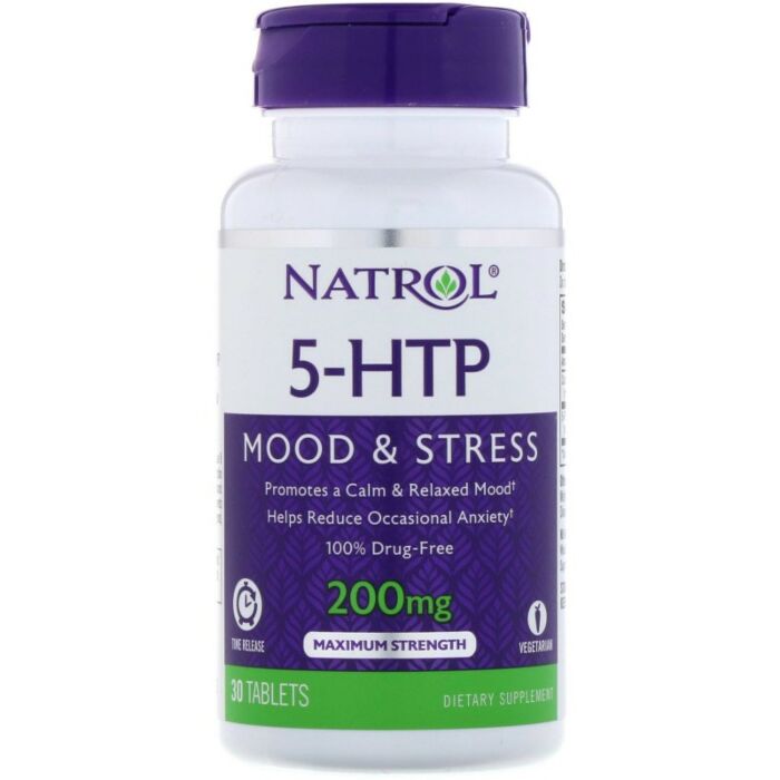 Для поддержки нервной системы Natrol 5-HTP 200mg T/R - 30 таб