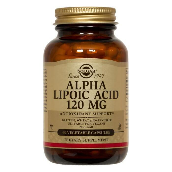 Solgar Alpha Lipoic Acid,Solgar, 120 мг, 60 капсул