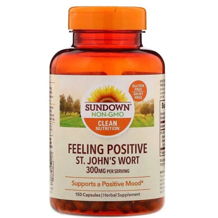 Для нервової системи Sundown Naturals Feeling Positive, St. John´s Wort , 150 capsules