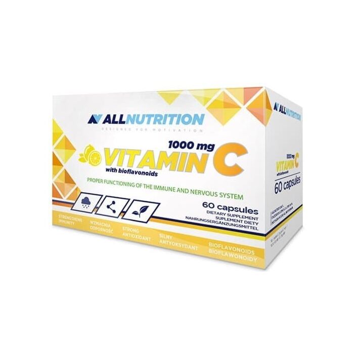 Для підвищення імунітету AllNutrition Vitamin C 1000mg + Bioflaw - 60 caps