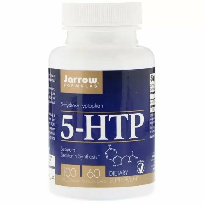 5-HTP (Гідрокситриптофан) Jarrow Formulas 5-HTP, 100 мг, 60 вегетаріанських капсул
