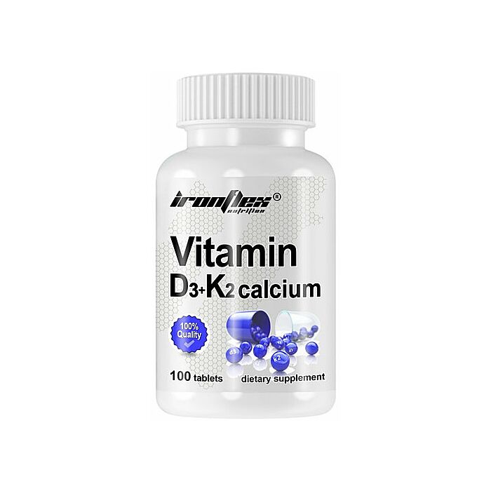 Вітамин D, Вітамин К-2, Кальцій IronFlex Vitamin D3 + K2 + Calcium 100 tab