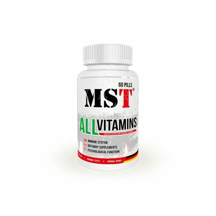 Мультивитаминный комплекс MST AllVitamins (Strawberry Coated) - 60 tab