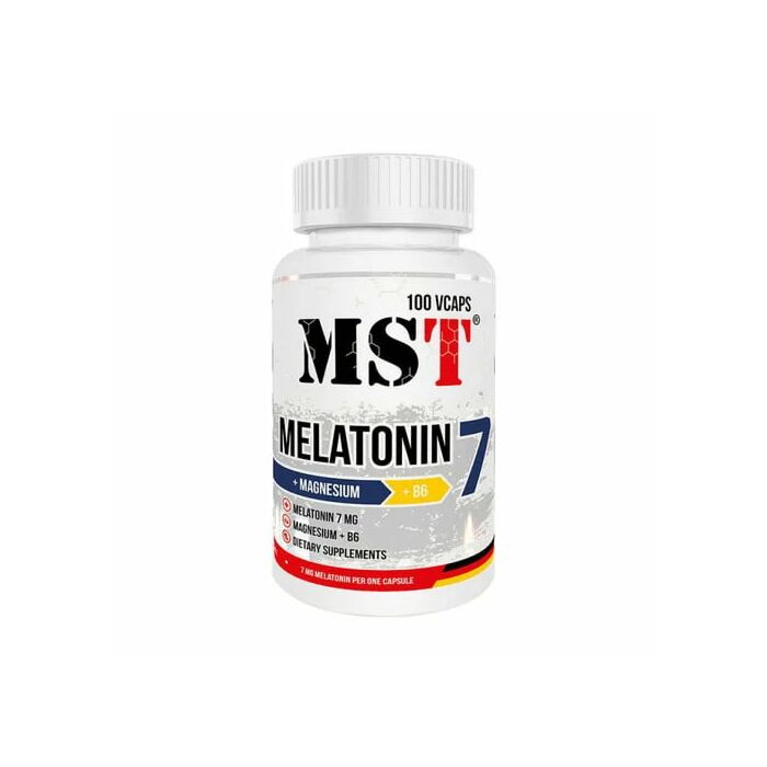 Добавка для здорового сна MST Melatonine 7 + Magnesium + B6 - 100 Vcaps