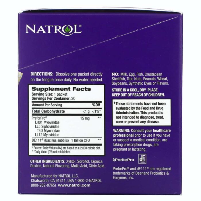 Добавка для здоровья желудка Natrol NATROL IMMUNE-BIOTIC - 30 ПАК