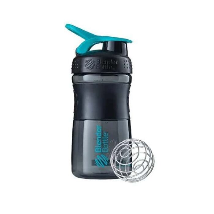Шейкер Blender Bottle Спортивна пляшка-шейкер BlenderBottle SportMixer 20oz/590ml Black/Teal (ORIGINAL)