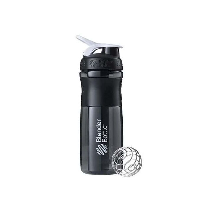 Шейкер Blender Bottle Спортивна пляшка-шейкер BlenderBottle SportMixer 28oz/820ml Black/White (ORIGINAL)