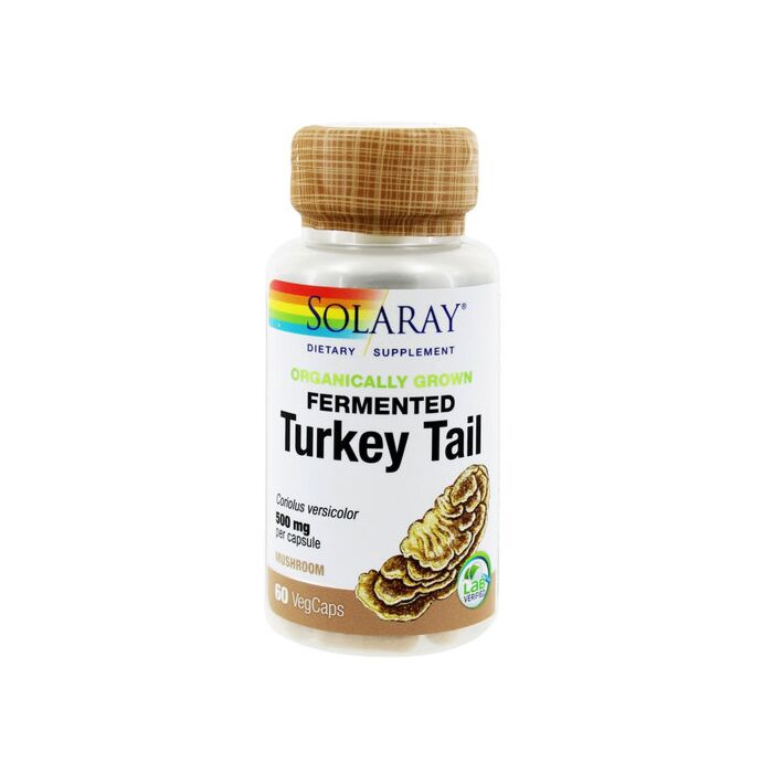 Для підвищення імунітету Solaray Трутовик(Траметес) разноцветный Fermented Turkey Tail Mushroom 60 caps