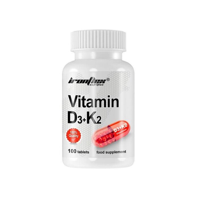 Вітамин D, Вітамин К-2 IronFlex Vitamin D3+K2 100tab