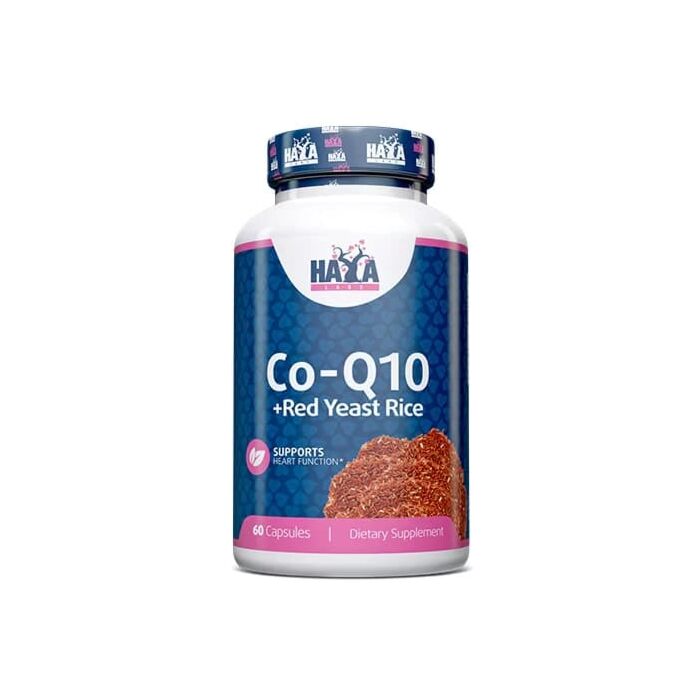 Для здоровья сердца и сосудов Haya Labs Co-Q10 60mg & Red Yeast Rice 500mg - 60 капс
