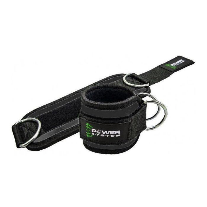 Манжети (реміні) для тяги Power System Манжеты на лодыжку  Ankle Strap Gym Guy PS-3460 Green