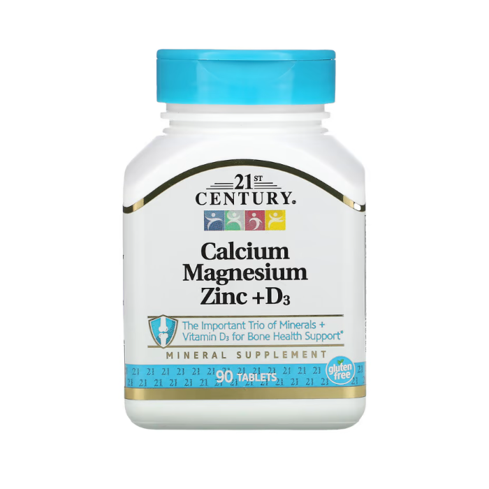 Минералы 21st Century Calcium Magnesium Zinc + D3 90 tabs