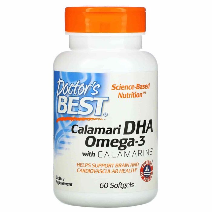 Омега жиры Doctor's Best DHA Calamarine, Глубоководный 500мг, 60 желатиновых капсул