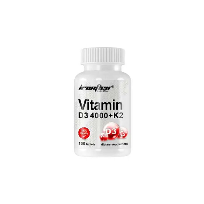 Вітамин D, Вітамин К-2 IronFlex Vitamin D3 4000 + K2 - 100tabs