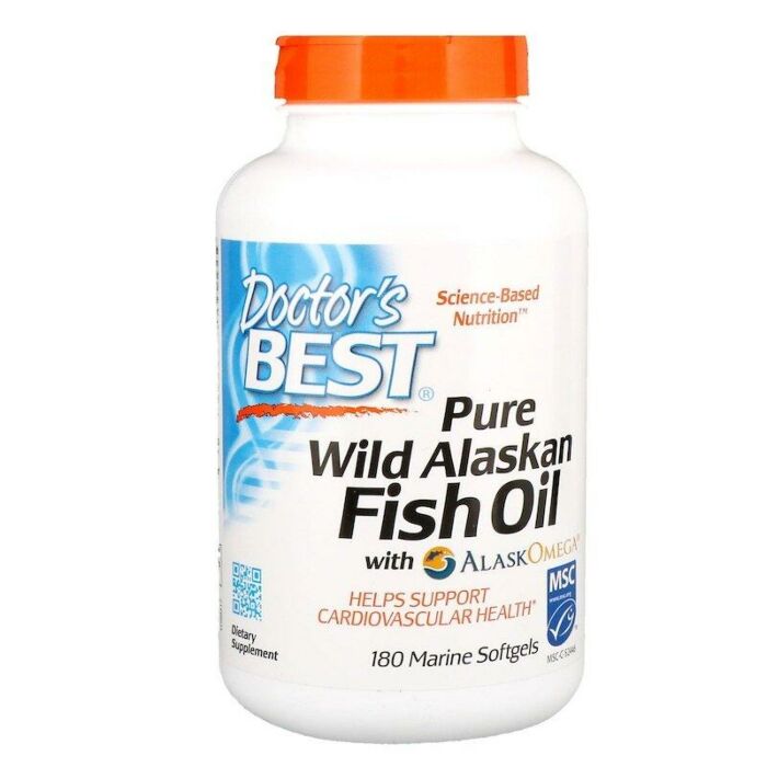 Омега жири Doctor's Best Fish Oil with AlaskOmega, 180 капсул