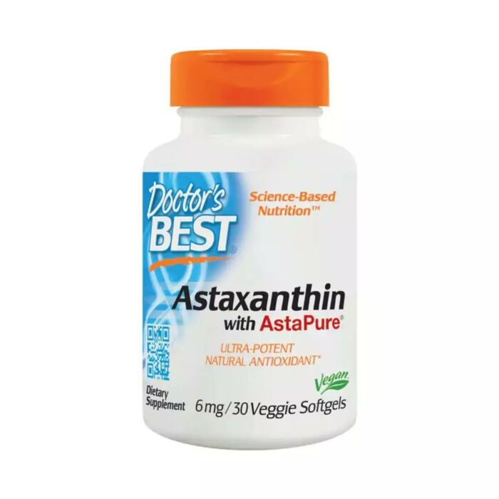 Астаксантин Doctor's Best Astaxanthin AstaPure, 6 мг, 30 капсул