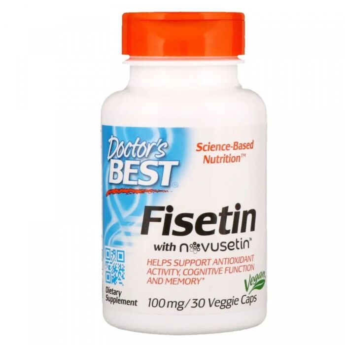 Для поддержки нервной системы Doctor's Best Fisetin with Novusetin, 100 мг, 30 капсул