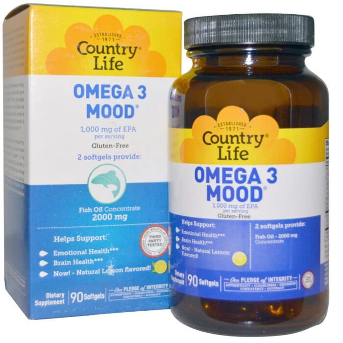 Омега жиры Country Life Omega 3 Mood 90 капс